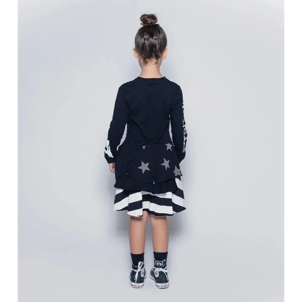 Nununu Mash Up Layered Dress in Black - Picture 5 of 6